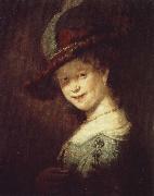 portratt av den unga saskia, Rembrandt van rijn
